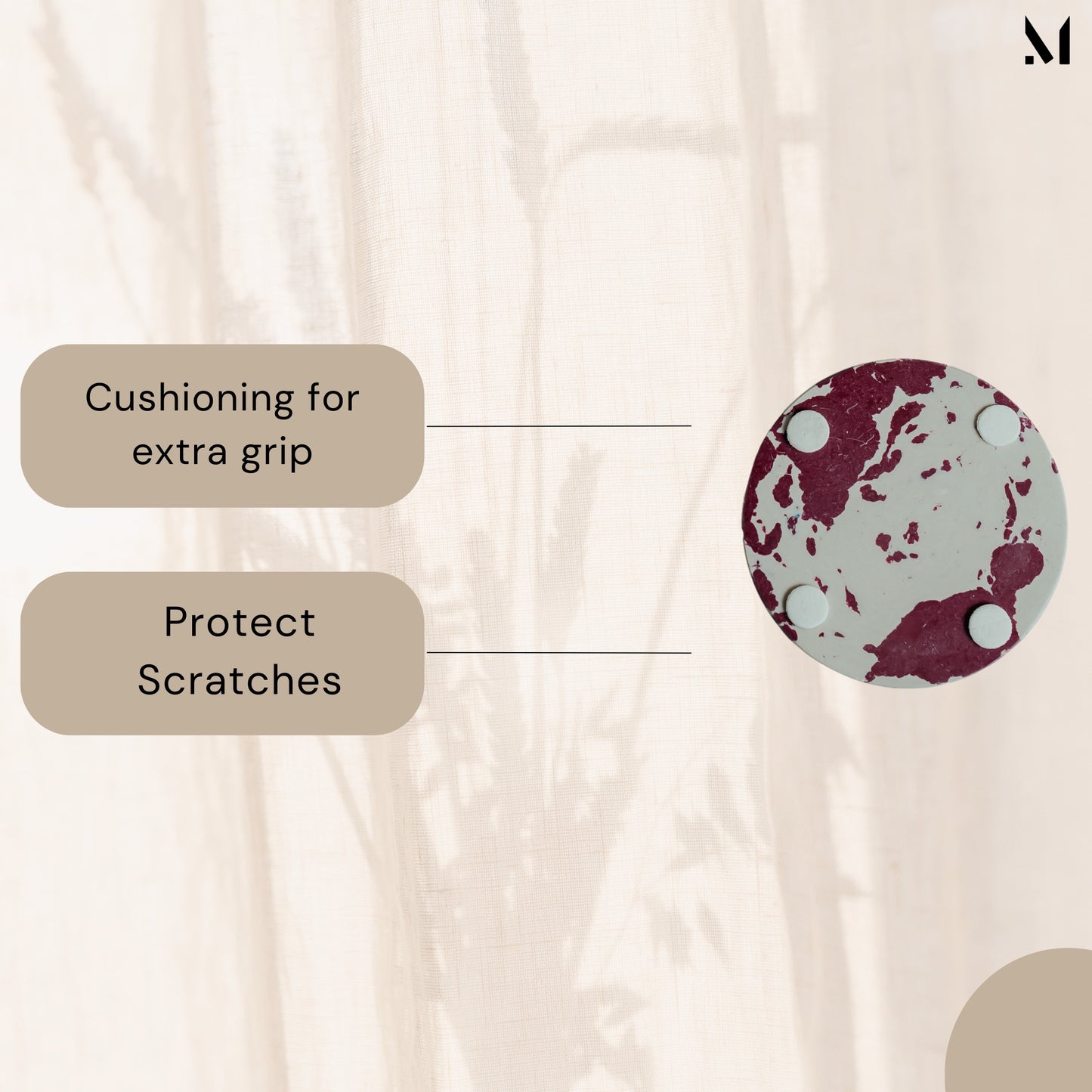 Resin Marble Coasters Set of 4