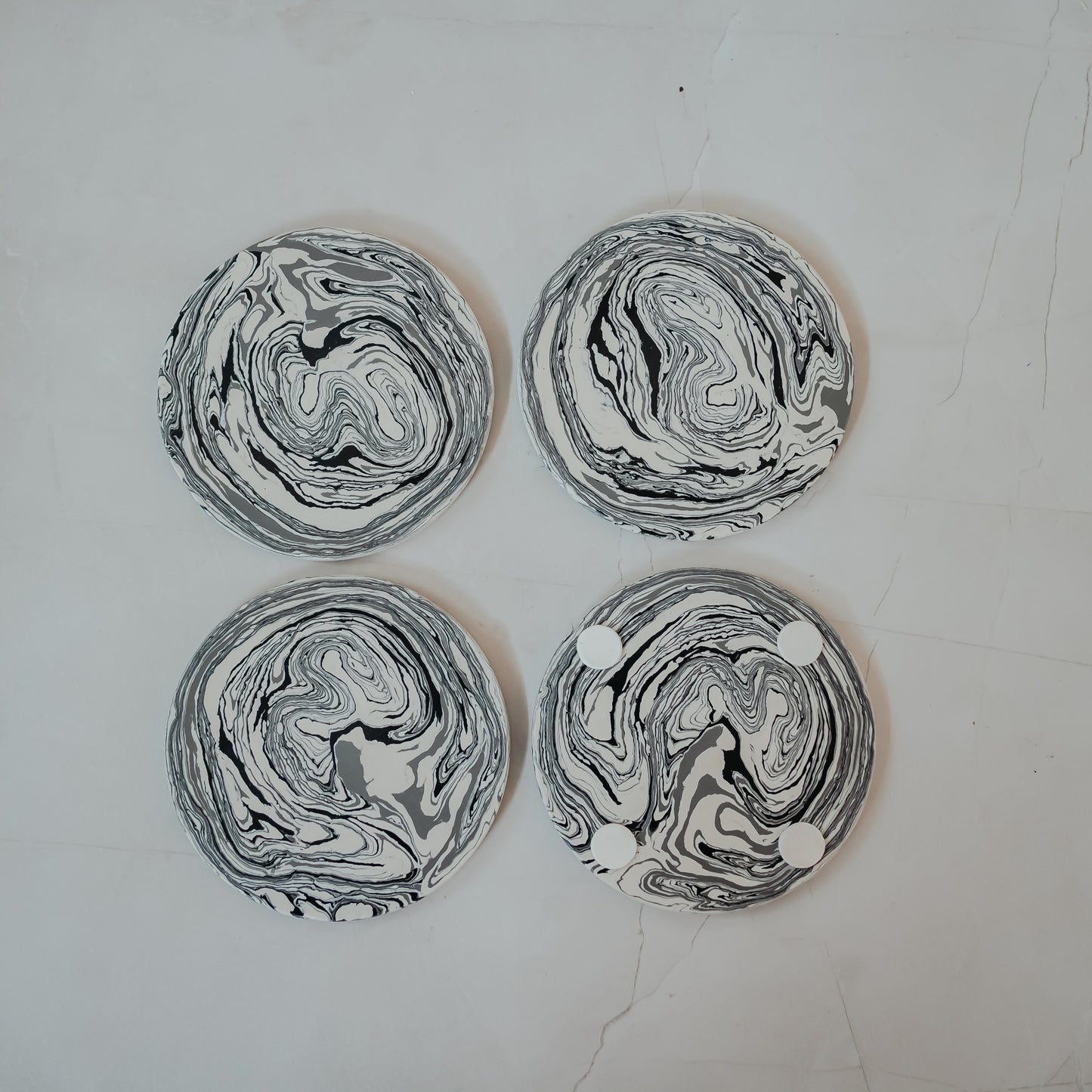Resin Marble Coasters Set of 4