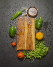 Contemporary sleek wooden chopping board by Marbique