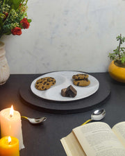 The Warm Welcome Box - curated marble housewarming gift set with round tray and votive holder