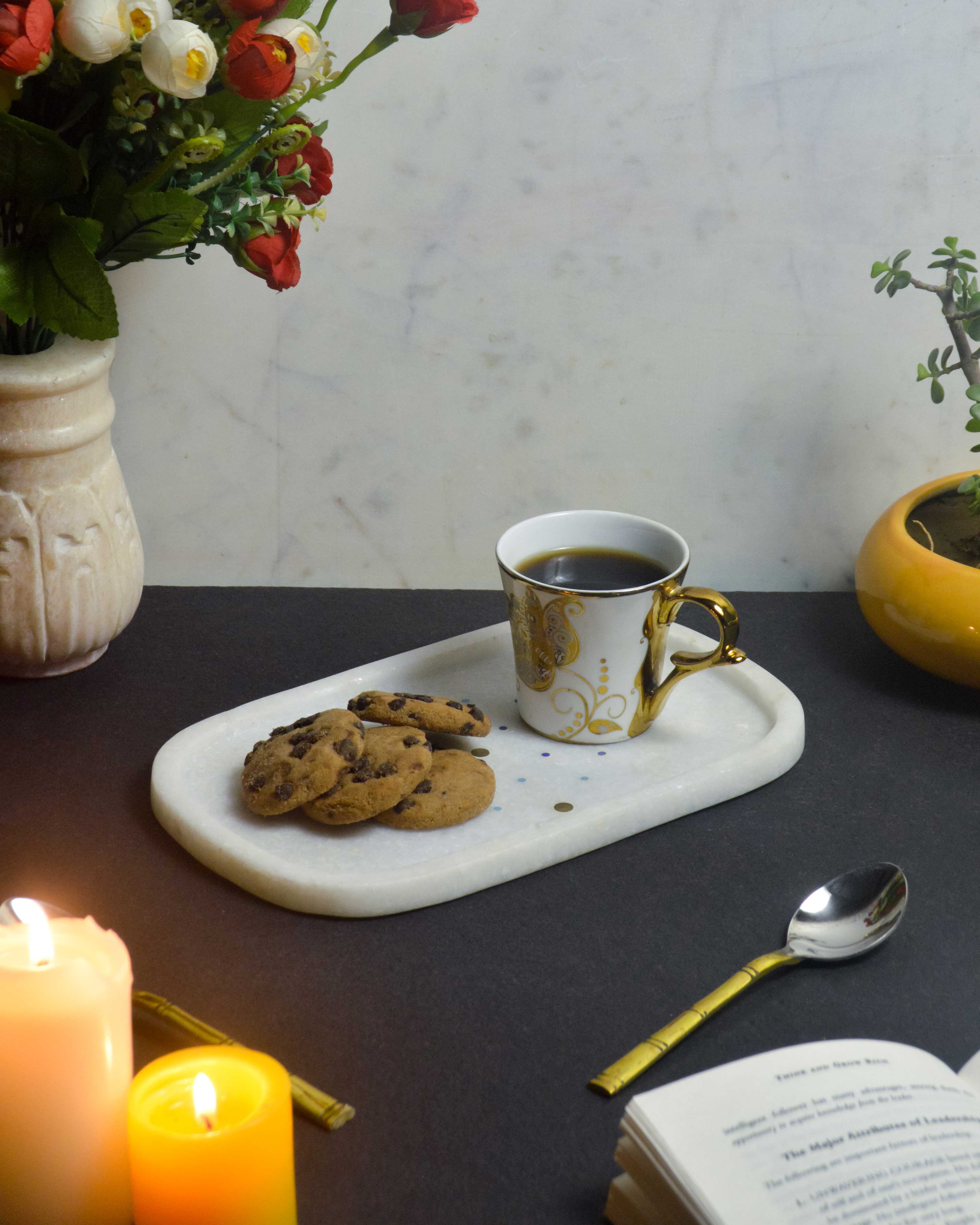 Marble Serveware Tray | 10x6 inch Premium
