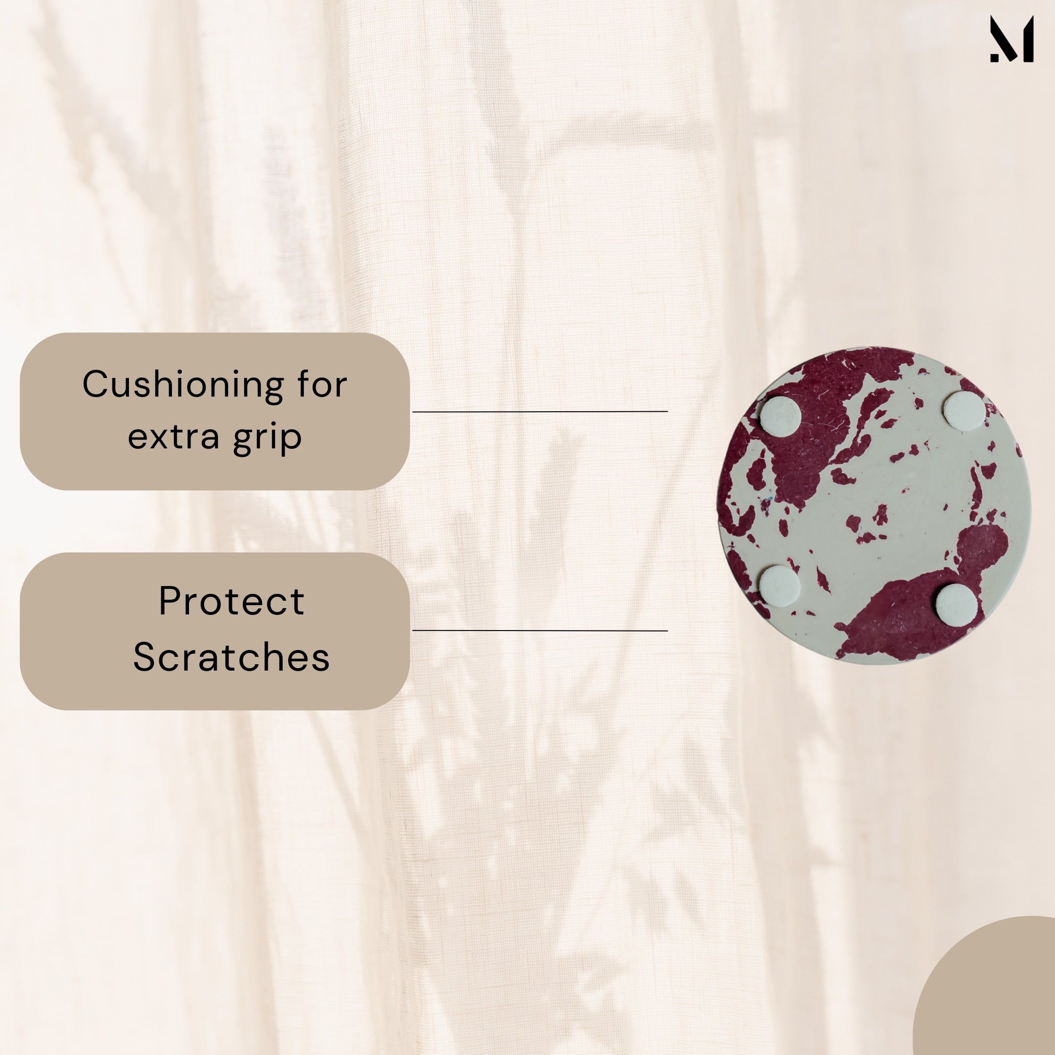 Resin Marble Coasters Set of 4