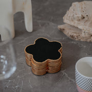 Premium Round White Marble Coasters - Set of 4 | Elegant Electroplated Home Décor