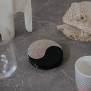 Italian Marble Coasters Set of 4 - Premium Natural Stone Tableware | Handcrafted Luxury Home Décor