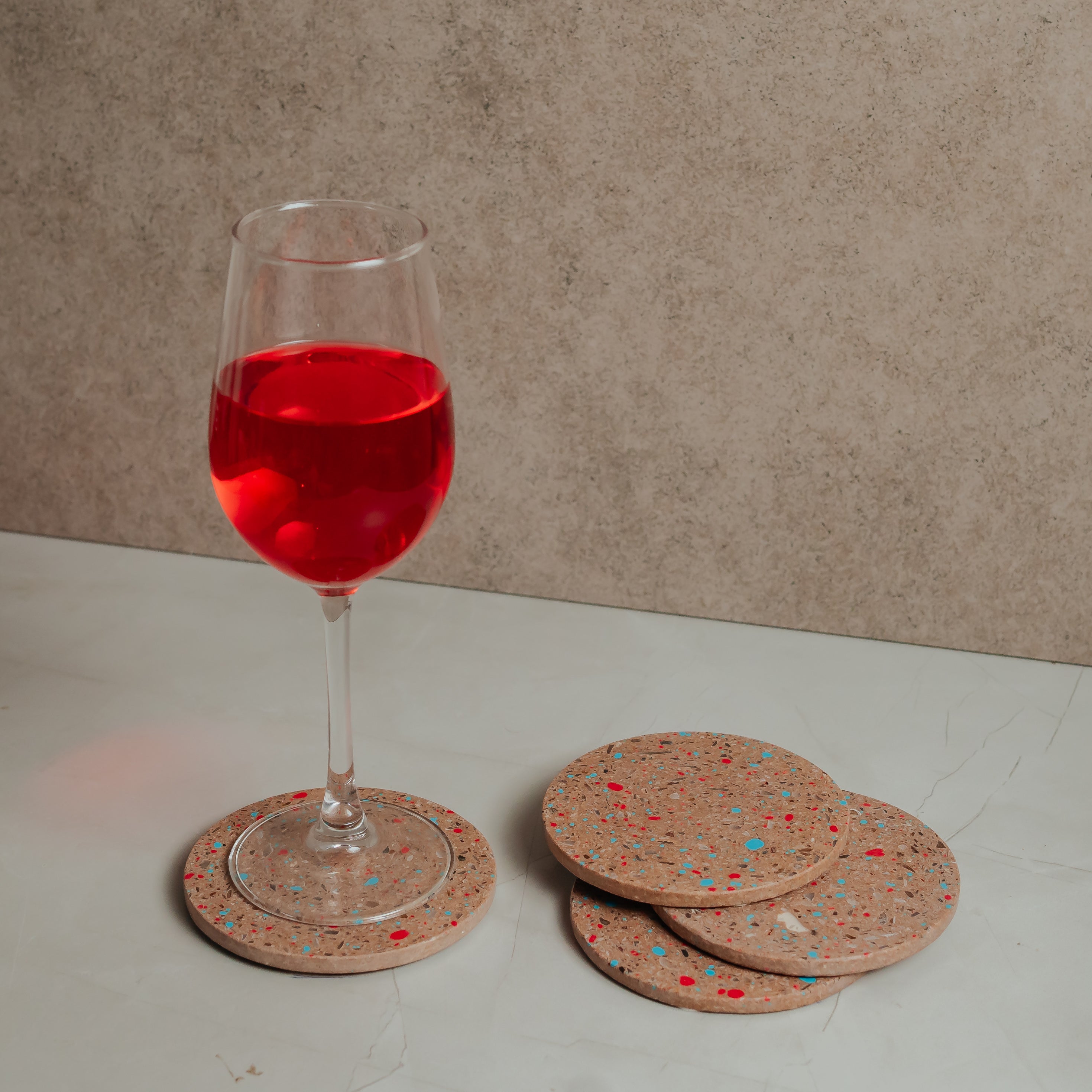 Elegant Marble Coasters Set of 4 | Artistic Resin Home Décor