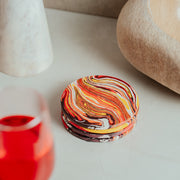 Warm Sunset Marble Coasters - Set of 4 | Handcrafted Resin Art