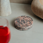 Luxury marble resin coaster with natural stone pattern - elegant home decor for table protection