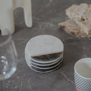White Marble Coasters Set of 4