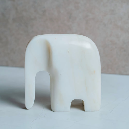 Marble Elephant Sculpture