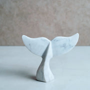 Hand-carved marble fish sculpture, contemporary art piece by Marbique
