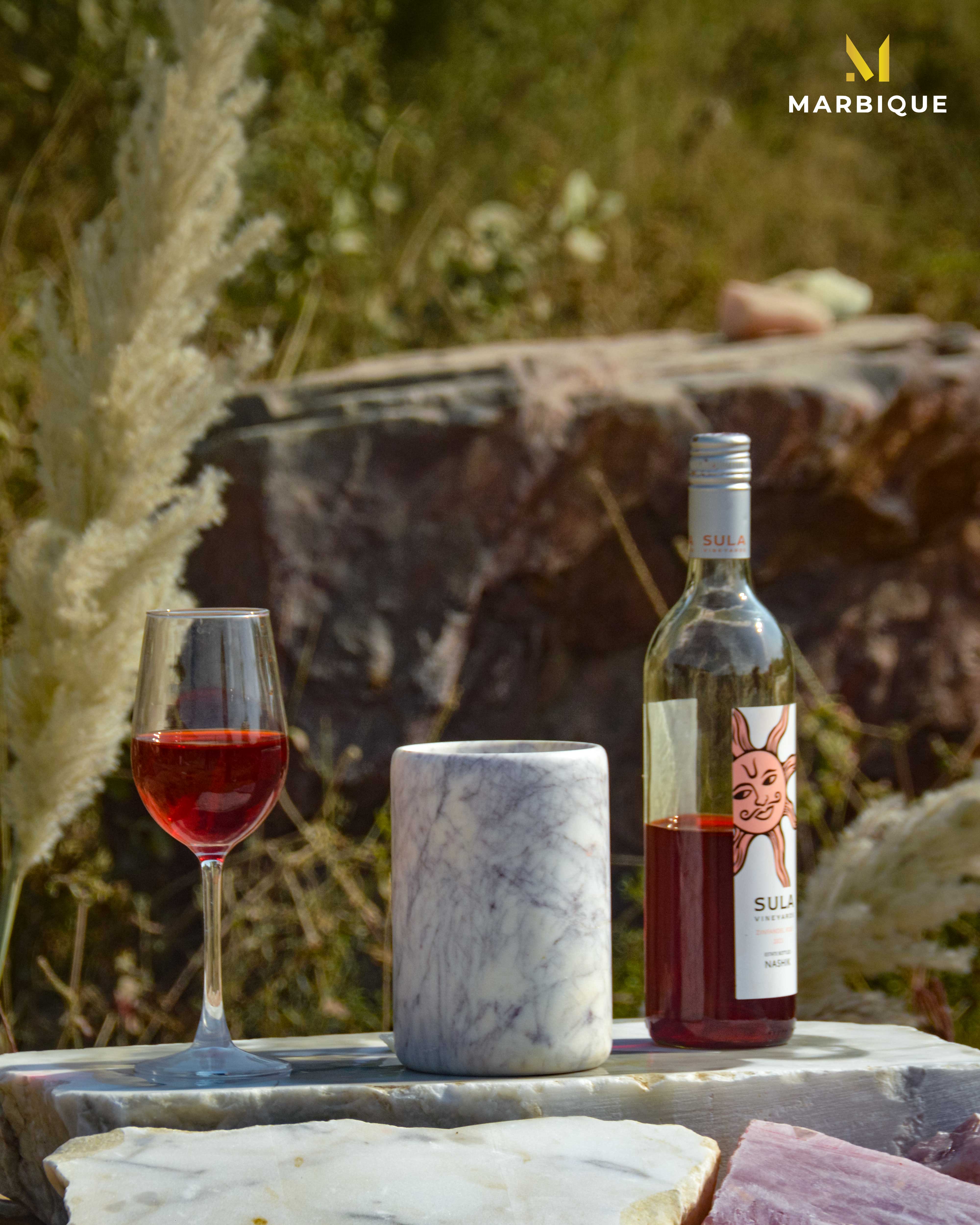 Marble Wine Chiller | Elegant Bar Essential